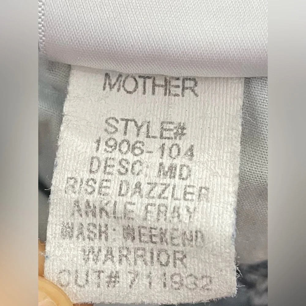 MOTHER The Mid‎ Rise Dazzler Ankle Fray Weekend Warrior Jeans Size 28 - Picture 11 of 13